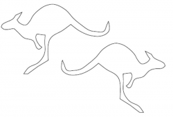 Kangaroo Outline - Cliparts. | Animal outline, Kangaroo ...
