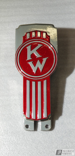 Kenworth Semi Truck Emblem Done In Clear Vision, Red Gold ...