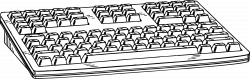 Computer keyboard black and white clipart kid 2 - ClipartBarn