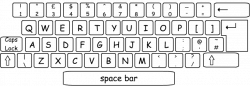 Blank Keyboard Template | Alphabet templates, Computer ...
