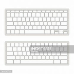 Computer Keyboard Blank Template Vector premium clipart ...