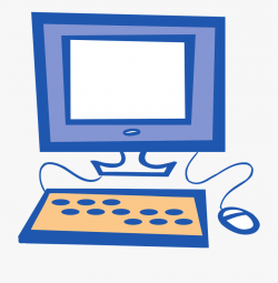 Keyboard Clipart Computer Screen Keyboard - Blue Computer ...