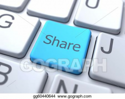Stock Illustrations - Share-blue button on keyboard. Stock ...