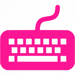 Deep pink keyboard icon - Free deep pink computer hardware icons