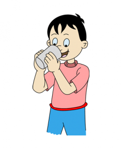 Kid drinking water clipart - Clip Art Library