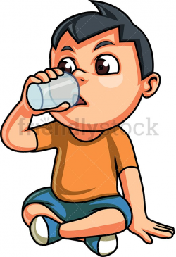 Kid Drinking Water in 2019 | Drinking water, Clip art, Cartoon