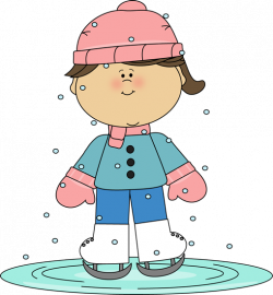 Winter Girl Ice Skating Clip Art - Winter Girl Ice Skating ...