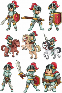 Medieval Knights Collection in 2019 | Cartoon knight ...