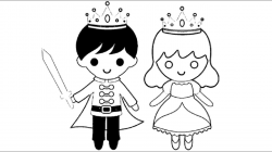 Coloring Pages : Little Boy Coloring Pages King And Girl ...