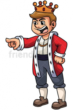 Young King Yelling And Pointing | Cartoon, Illustration ...