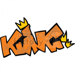graffiti king writing clipart. Royalty-free clipart # 372424