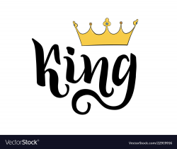 King lettering hand drawing written word and