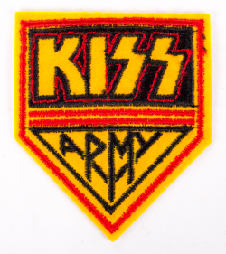 KISS Patch - KISS Army Logo, yellow fill