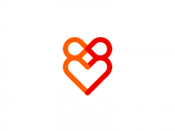 Heart, infinity, 2 silhouettes kissing, dating logo symbol ...