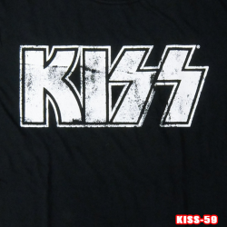 Official license of the ROCK TEE KISS-58 [kiss] DISTRESSED LOGO lock  T-shirt / band T-shirt U.K. / United States