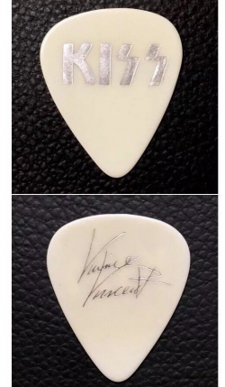 Vintage KISS Vinnie Vincent SILVER TALL LOGO Creatures Of ...