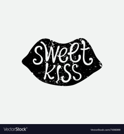 Hand drawn sweet kiss