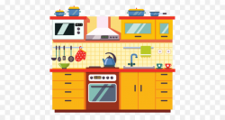 Home Cartoon clipart - Kitchen, Yellow, Line, transparent ...