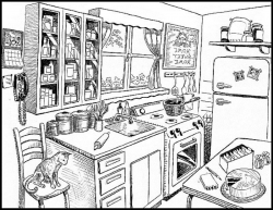Clean Kitchen Clipart Black And White – Modern Home Decor ...