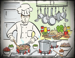 Chef clipart kitchen chef, Chef kitchen chef Transparent ...