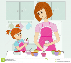 Mother cooking in the kitchen clipart 5 » Clipart Station