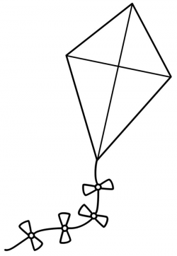 A Simple Kite Coloring Page | Clipart Panda - Free Clipart ...