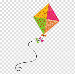 Yellow, pink, and green kite, Kite Computer Icons , kite ...