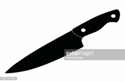 silhouette kitchen knife vector illustration Clipart Image ...