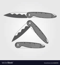 Clipart - Folding pocket knives
