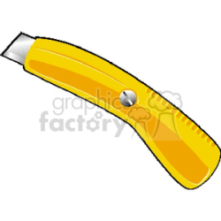 yellow razor knife clipart. Royalty-free clipart # 170339