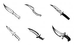 6 Knife Drawing (PNG Transparent) | OnlyGFX.com