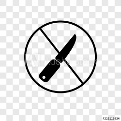 Knives vector icon isolated on transparent background ...