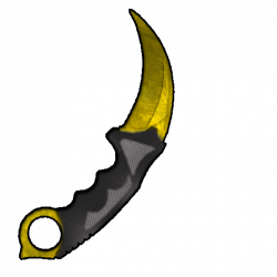 Gold Karambit Knife | Nova Skin