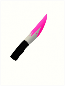 \'Pink Bloody Knife\' Art Print by Scurryy