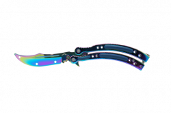 2.0 Butterfly Knife Trainer Rainbow