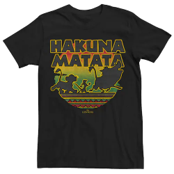 Men\'s Disney Lion King Retro Colorful Hakuna Matata Logo Tee