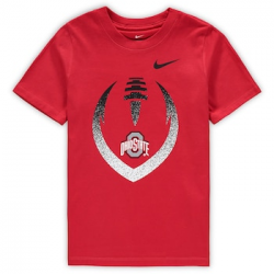 Preschool Nike Scarlet Ohio State Buckeyes Football Icon T-Shirt
