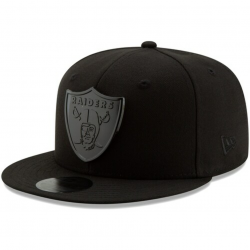 Men\'s New Era Black Oakland Raiders Blackout Logo Slick ...