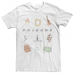 Men\'s Friends Symbol Collage Logo Tee