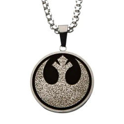 Star Wars Rebel Symbol and Millennium Falcon Pendant