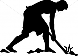 Silhouette Field Worker Clipart | Harvest Day Clipart