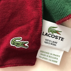 Lacoste Wool Logo Scarf Authentic NWT NWT