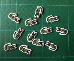 Lacoste logo iron patch