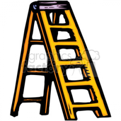 yellow ladder clipart. Royalty-free clipart # 384940