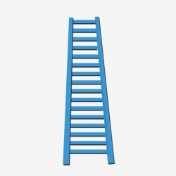 Cartoon Blue Ladder Element, Ladder, Blue, Cartoon PNG ...