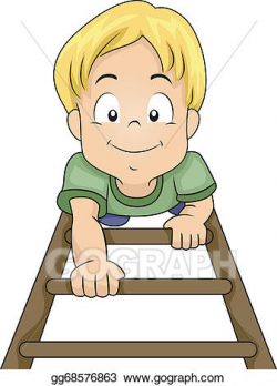 Vector Art - Ladder boy. EPS clipart gg68576863 - GoGraph