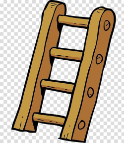 Brown ladder , Cartoon Ladder Illustration, Cartoon wooden ...