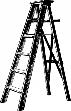 man, silhouette, cartoon, tool, construction, free | Ladder ...