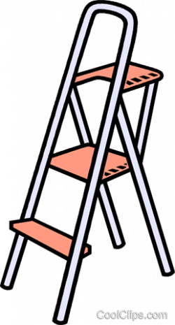 step ladder Royalty Free Vector Clip Art illustration ...