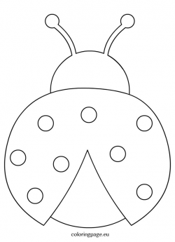 Ladybug outline clipart coloring page - WikiClipArt